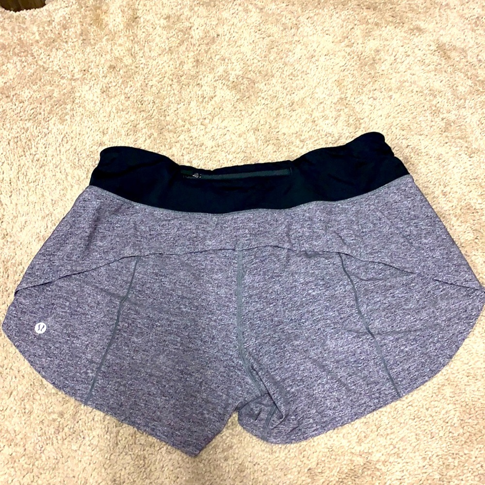 lululemon athletica Women's Gray and Black Shorts